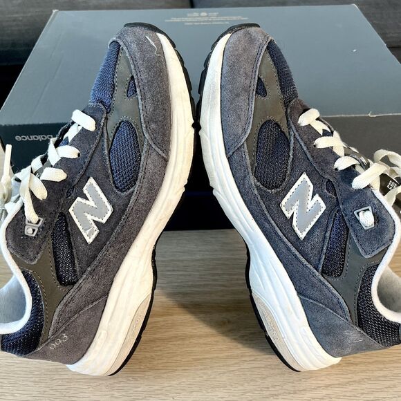 New Balance 993 Navy Blue Suede Casual Shoes GC993NW Women’s Size 7 - Picture 7 of 12